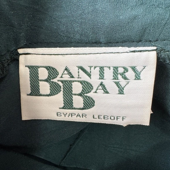 Bantry Bay by Leboff Vintage Pencil Knee‎ Skirt Green Small Front Hem Pleats - Picture 2 of 12